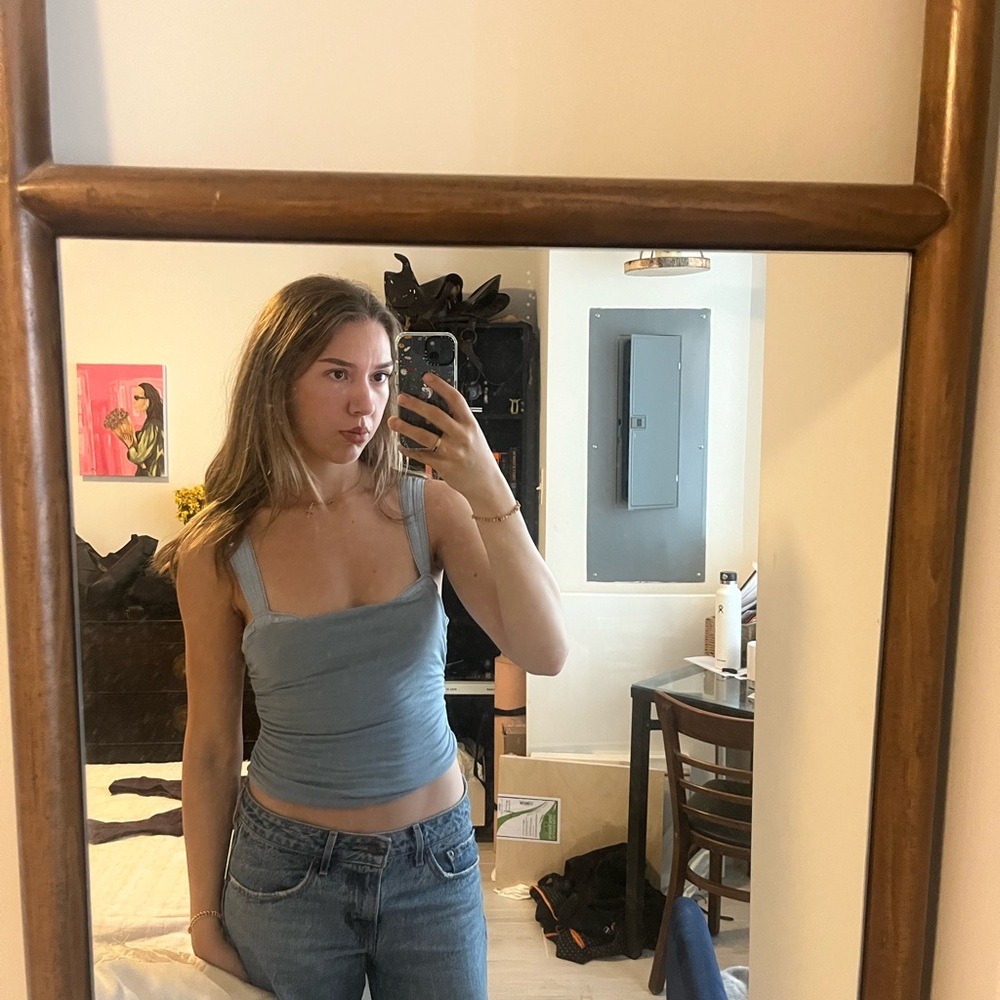 Light blue free people top